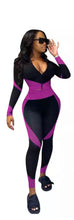 Load image into Gallery viewer, Two Piece Athletic Sports Gym Wear Leggings &amp; Bra Zipper Top Long Sleeve Yoga Suit

