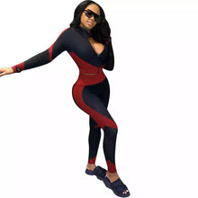 Load image into Gallery viewer, Two Piece Athletic Sports Gym Wear Leggings &amp; Bra Zipper Top Long Sleeve Yoga Suit
