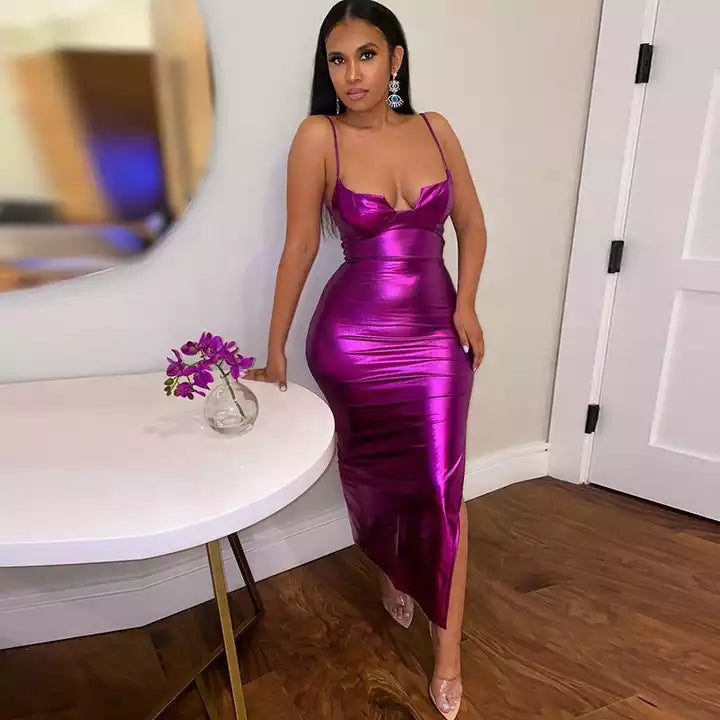 Sexy Hot Girl Summer Purple Dress